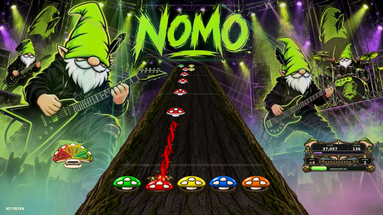 Gnomestars gameplay on the custom mushroom highway
